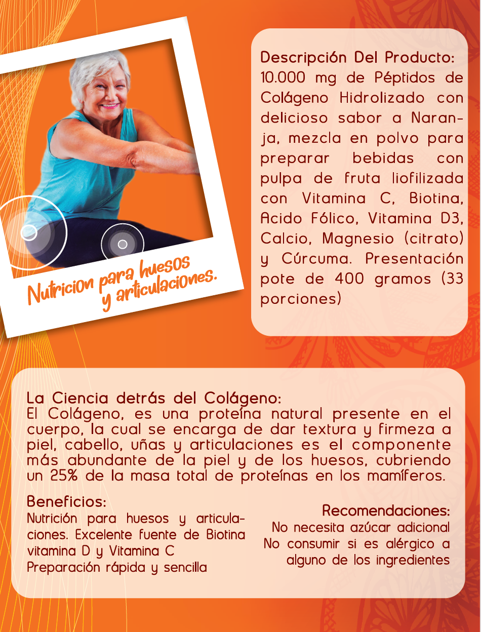 Colágeno Formula-J, 400 gr (33 porciones) AHORA CON MAYOR CONTENIDO