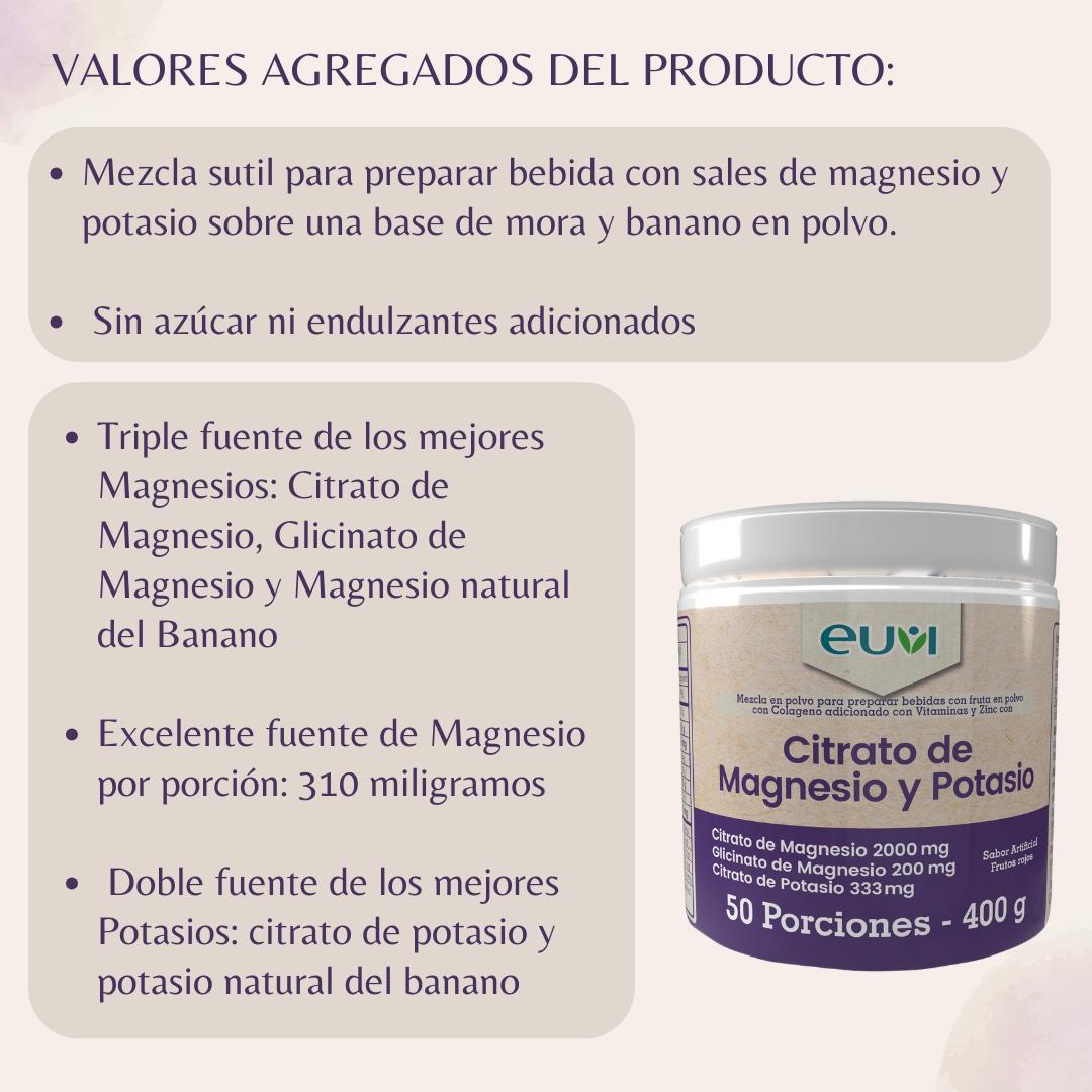 Citrato de Magnesio y Potasio 400 GR (50 porciones)